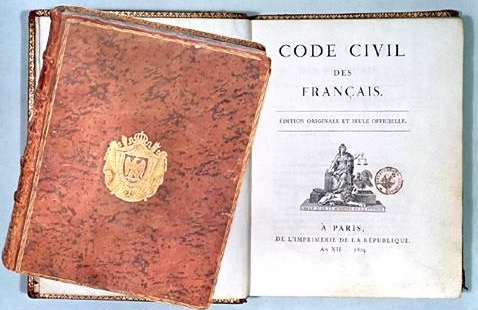 Photo du code civil de 1804